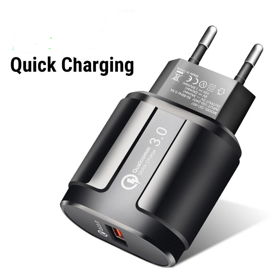 Quick Charge QC3.0 USB US EU Charger Universal mobile phone charger Wall USB Charger Adapter for iPhone Samsung Xiaomi - Amzon World