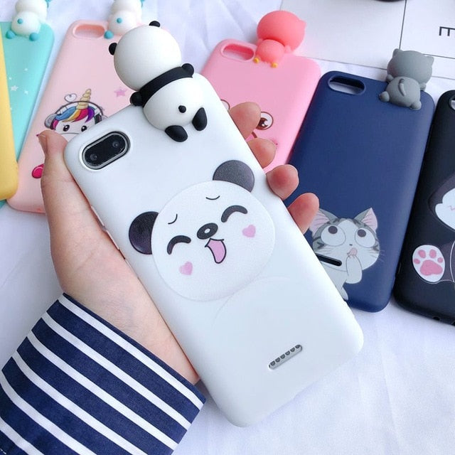 Redmi 6A 3D Case on for etui Xiaomi Redmi 6A Case Kawaii Bear Unicorn Silicone Cover for Xiaomi Redmi 6A Xiomi Phone Case 5.45" - Amzon World