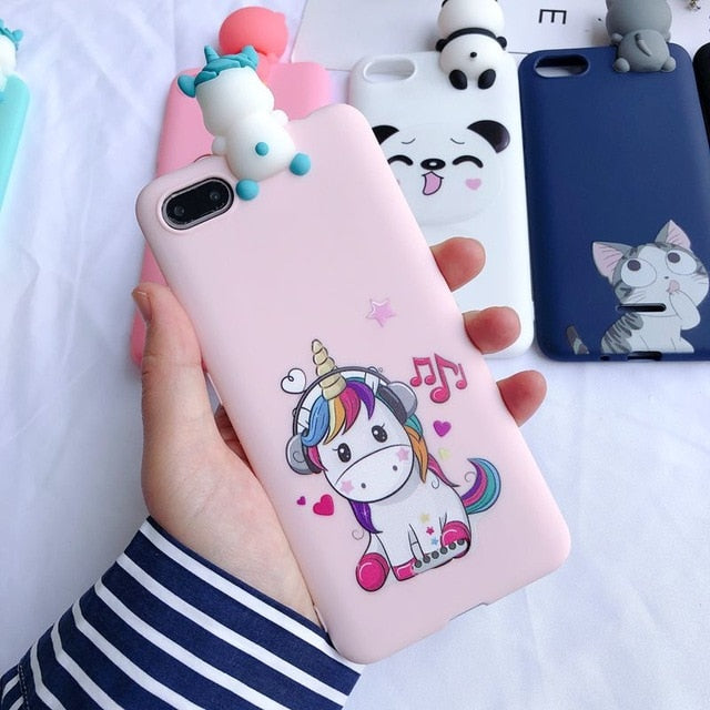 Redmi 6A 3D Case on for etui Xiaomi Redmi 6A Case Kawaii Bear Unicorn Silicone Cover for Xiaomi Redmi 6A Xiomi Phone Case 5.45" - Amzon World