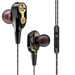 Roreta Dual Drive Stereo Wired earphone In-Ear Sport Headset With Mic mini Earbuds Earphones For iPhone Samsung Huawei Xiaomi - Amzon World
