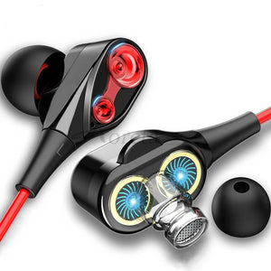 Roreta Dual Drive Stereo Wired earphone In-Ear Sport Headset With Mic mini Earbuds Earphones For iPhone Samsung Huawei Xiaomi - Amzon World