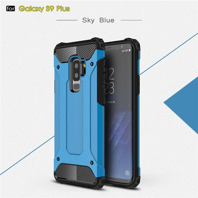 Rugged Armor Case For Samsung Galaxy S8 S9 S10 Plus S20 Ultra S5 S6 S7 edge Note 10 A51 A71 A81 A91 A10S A20E A30 Hard PC Cover - Amzon World