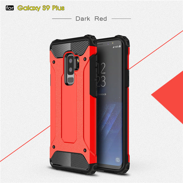 Rugged Armor Case For Samsung Galaxy S8 S9 S10 Plus S20 Ultra S5 S6 S7 edge Note 10 A51 A71 A81 A91 A10S A20E A30 Hard PC Cover - Amzon World
