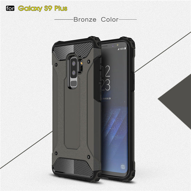 Rugged Armor Case For Samsung Galaxy S9 Plus S5 S6 S7 Edge S8 Note 4 5 8 9 A6 A7 A8 J8 J4 J6 Prime 2018 Hard PC Shockproof Case - Amzon World