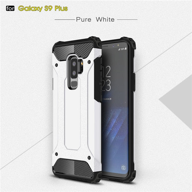 Rugged Armor Case For Samsung Galaxy S9 Plus S5 S6 S7 Edge S8 Note 4 5 8 9 A6 A7 A8 J8 J4 J6 Prime 2018 Hard PC Shockproof Case - Amzon World