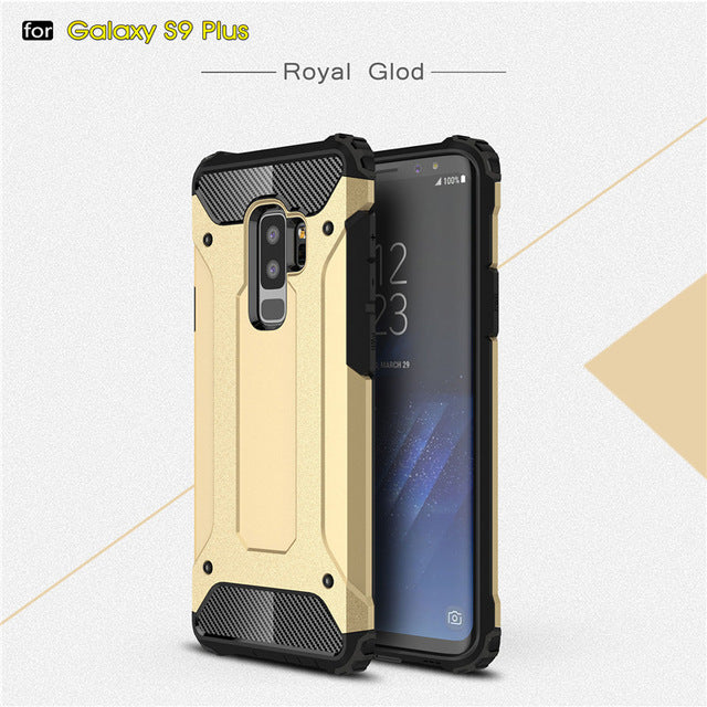 Rugged Armor Case For Samsung Galaxy S9 Plus S5 S6 S7 Edge S8 Note 4 5 8 9 A6 A7 A8 J8 J4 J6 Prime 2018 Hard PC Shockproof Case - Amzon World