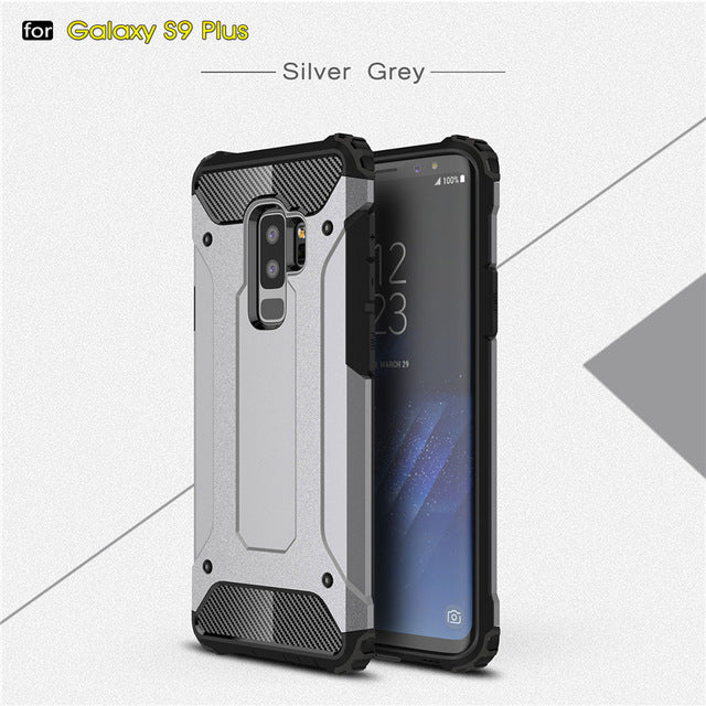 Rugged Armor Case For Samsung Galaxy S9 Plus S5 S6 S7 Edge S8 Note 4 5 8 9 A6 A7 A8 J8 J4 J6 Prime 2018 Hard PC Shockproof Case - Amzon World