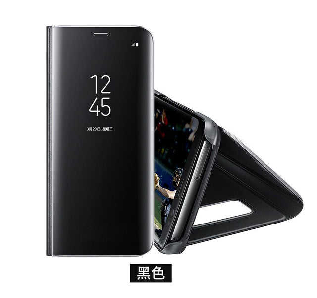 SAMSUNG Original Mirro Cover Clear View Phone Case EF-ZG955 For Samsung Galaxy S8 G9500 S8+ S8 Plus SM-G955 Rouse Slim Flip Case - Amzon World