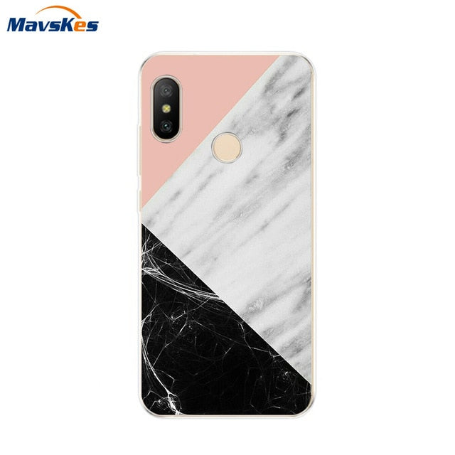 Silicone Case For Xiaomi Mi A2 Case Cover for Xiaomi Mi A2 Lite Case Soft TPU Pattern phone Case on Xiaomi MiA2 lite Redmi 6 Pro - Amzon World