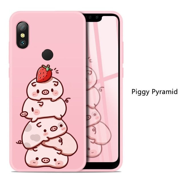 Silicone Case For Xiaomi Redmi Note 6 Pro Cute Full Case For Xiaomi Redmi Note 5 7 6A Mi A2 Lite Shockproof Bumper Coques Funda - Amzon World