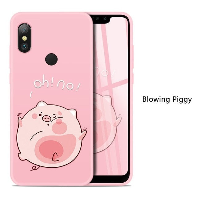 Silicone Case For Xiaomi Redmi Note 6 Pro Cute Full Case For Xiaomi Redmi Note 5 7 6A Mi A2 Lite Shockproof Bumper Coques Funda - Amzon World