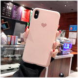 Silicone Phone Case For iPhone X XR XS Max 6 6S 7 8 Plus case cover heart pattern elasticity silicon cases - Amzon World