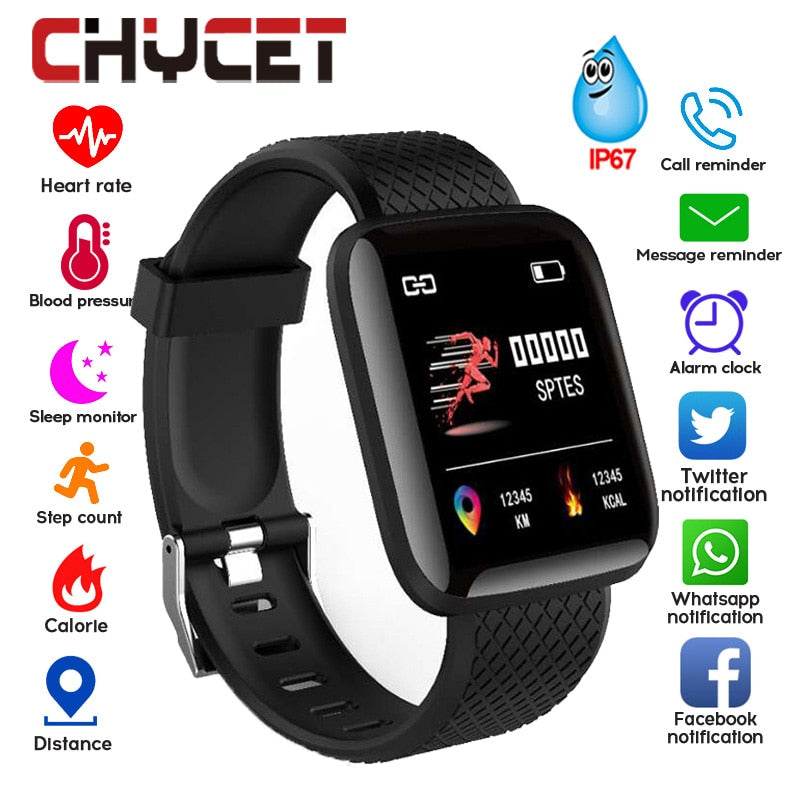 Smart Bracelet Blood Pressure Measurement Waterproof Fitness Tracker Watch Heart Rate Monitor Pedometer Smart Band Women Men - Amzon World