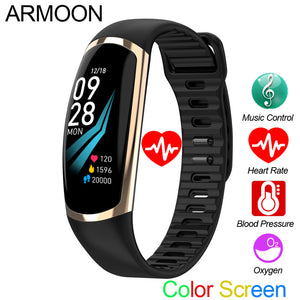 Smart Bracelet R16 Men Women Heart Rate Watch Sleep Monitor Blood Pressure Fitness Tracker Android IOS Color Message Sport Band - Amzon World