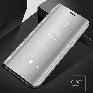 Smart Mirror Flip Phone Case For Samsung Galaxy J4 J6 A6 A8 Plus J8 A7 2018 View Cover For Samsung A5 A7 J3 J5 J7 2017 A8 Case - Amzon World