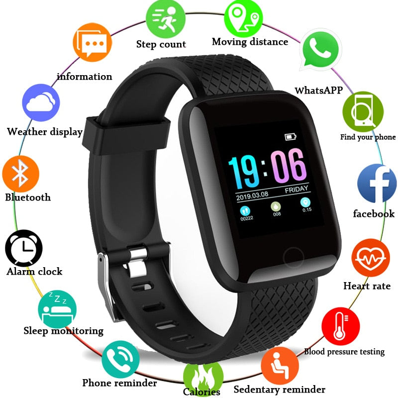 Smart Watch Men Blood Pressure Waterproof Smartwatch Women Heart Rate Monitor Fitness Tracker Watch Sport For Android IOS - Amzon World