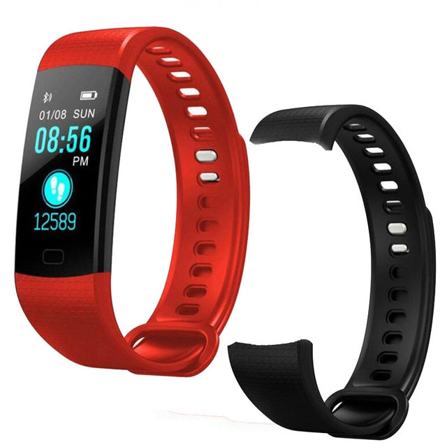 Smart Watch Sports Fitness Activity Heart Rate Tracker Blood Pressure wristband IP67 Waterproof band Pedometer for IOS Android - Amzon World