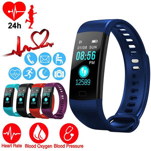 Smart Watch Sports Fitness Activity Heart Rate Tracker Blood Pressure wristband IP67 Waterproof band Pedometer for IOS Android - Amzon World
