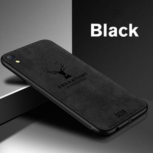 TPU Cloth Canvas Embossed Deer Phone Case for OPPO A57 A59 A73 A77 F3 F5 A79 A83 A1 A3 A5 A7 F7 A9 F9 A7X K1 Find X Cover - Amzon World