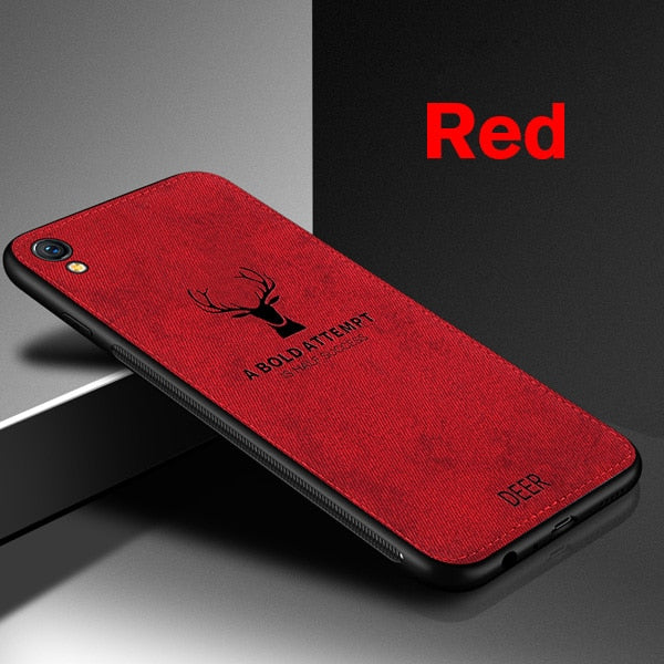TPU Cloth Canvas Embossed Deer Phone Case for OPPO A57 A59 A73 A77 F3 F5 A79 A83 A1 A3 A5 A7 F7 A9 F9 A7X K1 Find X Cover - Amzon World