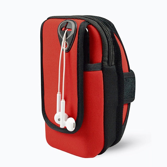 Sport Armband Running Flip Bag Case for iPhone Samsung Universal Smartphone Mobile Phone Earphone Holes Keys Arm Bags Pouch - Amzon World