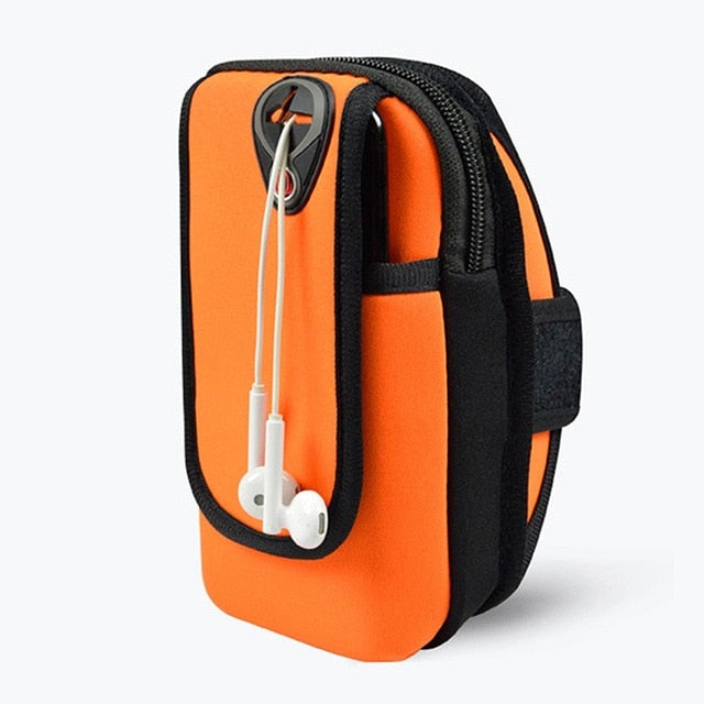 Sport Armband Running Flip Bag Case for iPhone Samsung Universal Smartphone Mobile Phone Earphone Holes Keys Arm Bags Pouch - Amzon World