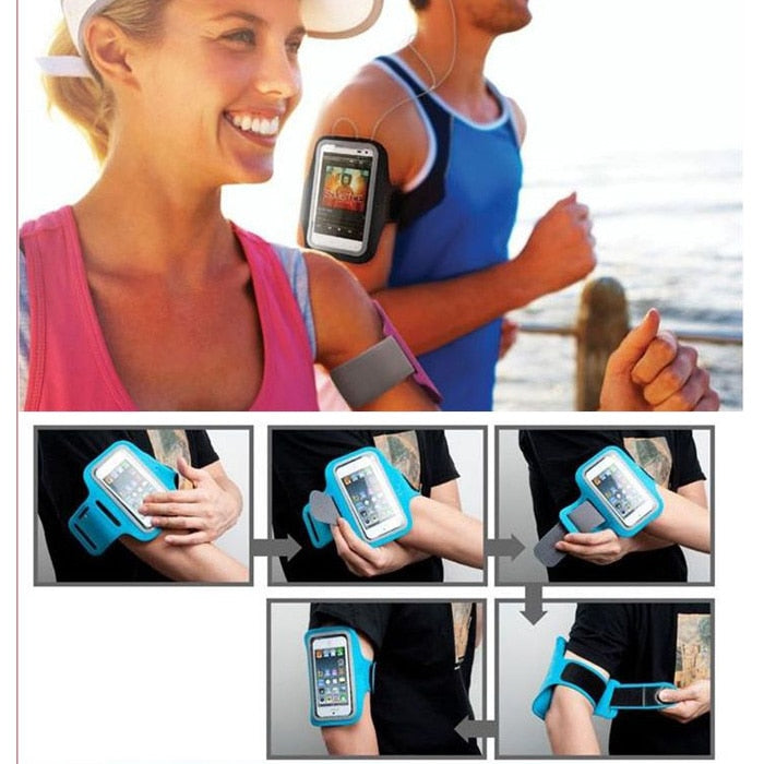 Sport Running Armband for IPhone 6s 6 7 8 Plus X XS XR Armband For Samsung S7 S9 S8 A50 Arm Band Belt GYM Bag Phone Case 5.5inch - Amzon World