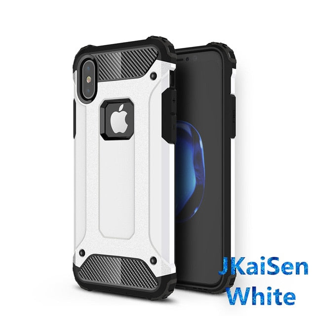 Strong Hybrid Tough Shockproof Armor Phone Back Case for iPhone 5 5S SE 6 6S 7 8 Plus X XS XR MAX Hard Rugged Impact Cover Cases - Amzon World