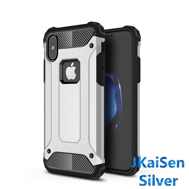 Strong Hybrid Tough Shockproof Armor Phone Back Case for iPhone 5 5S SE 6 6S 7 8 Plus X XS XR MAX Hard Rugged Impact Cover Cases - Amzon World