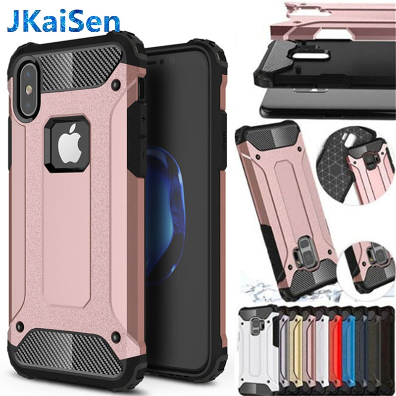 Strong Hybrid Tough Shockproof Armor Phone Back Case for iPhone 5 5S SE 6 6S 7 8 Plus X XS XR MAX Hard Rugged Impact Cover Cases - Amzon World
