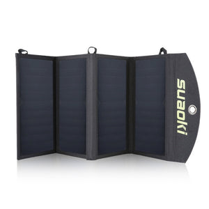 Suaoki 25W Solar Panels Portable Folding Foldable Waterproof Dual 5V/2.1A USB Solar Panel Charger Power Bank for Phone Battery - Amzon World