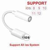 Support all IOS Systems Headphone Adapter For iPhone 7 8 X XR XS Adapter For Lightning Female To 3.5mm Male Jack Cable Converter - Amzon World