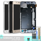 LCD For Samsung Galaxy J7 2016 J710 J710FN J710F J710M J710Y J710G J710H Touch Screen Digitizer Assembly Frame Home Button - Amzon World