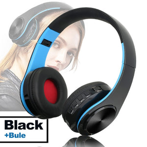 TOMKAS Bluetooth Headphones Wireless Stereo Earphones Foldable Headsets Adjustable Earbuds With Mic/TF Card For With Microphone - Amzon World