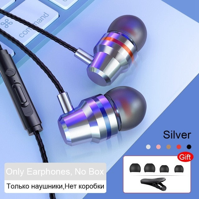 TOMKAS Wired Earbuds Headphones 3.5mm In Ear Earphone Earpiece With Mic Stereo Headset 5 Color For Samsung Xiaomi Phone Computer - Amzon World