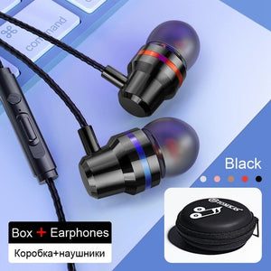 TOMKAS Wired Earbuds Headphones 3.5mm In Ear Earphone Earpiece With Mic Stereo Headset 5 Color For Samsung Xiaomi Phone Computer - Amzon World