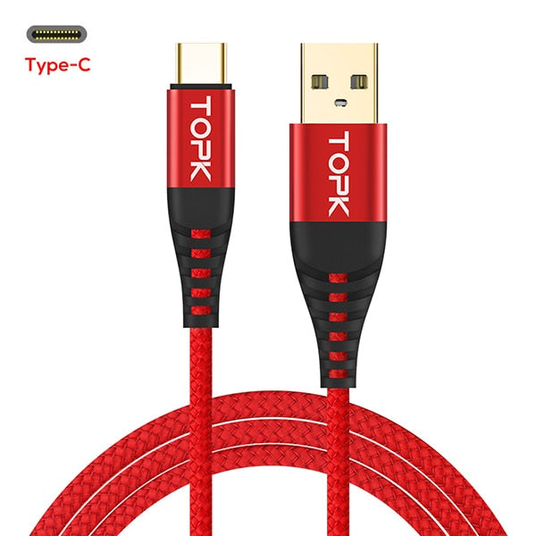 AN42 3A Quick Charge 3.0 USB Type C Cable for Xiaom Redmi Note 7 Fast Charging Type-C Cable for Samsung S9 S10 Plus USB C - Amzon World
