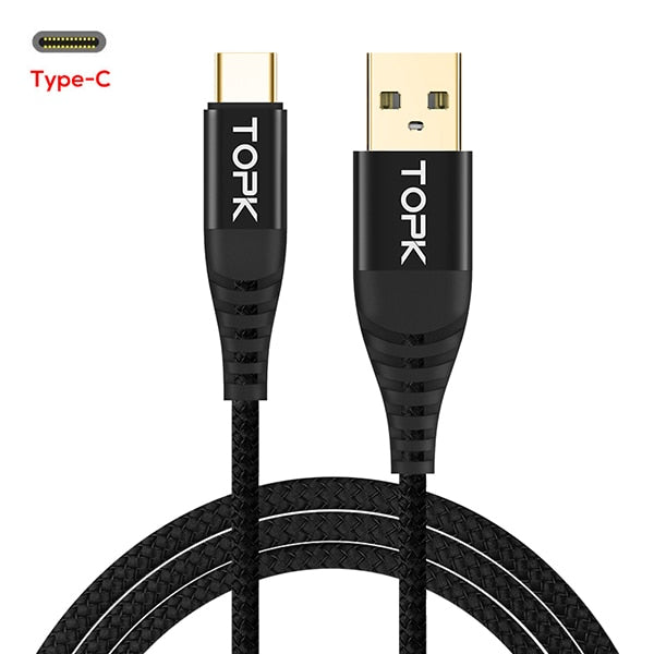 AN42 3A Quick Charge 3.0 USB Type C Cable for Xiaom Redmi Note 7 Fast Charging Type-C Cable for Samsung S9 S10 Plus USB C - Amzon World