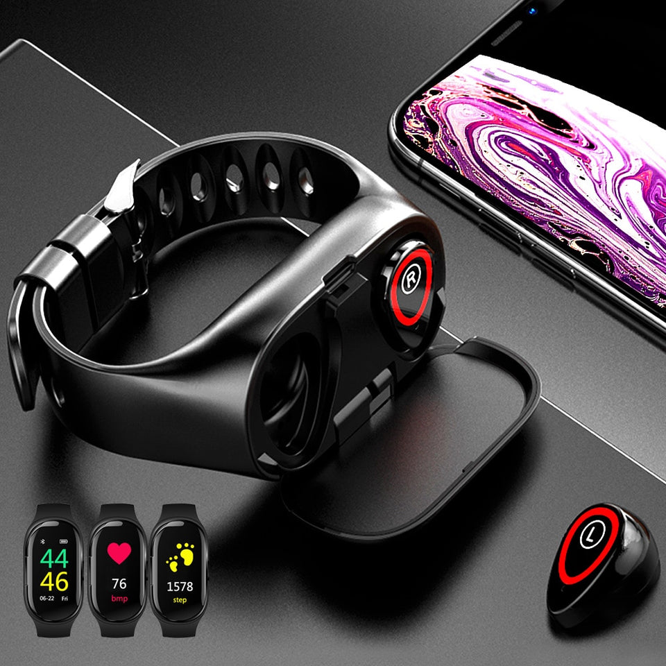 TWS Bluetooth 5.0 Earphone Wireless Headphones for phone Smart Watch with Heart Rate Monitor True Wireless Stereo Sports Earbuds - Amzon World
