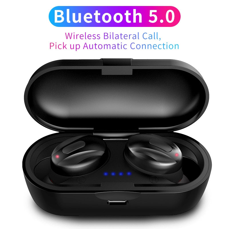 TWS V5.0 Bluetooth Earphones Sport Wireless Earbuds Handsfree Bluetooth Earphone Stereo Dual Headset For iPhone All Smartphone - Amzon World