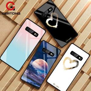 Tempered Glass Case For Samsung Galaxy S10 S9 S8 Plus S10e A7 2018 Note 9 8 10 Pro A50 Shockproof Cover Star Space Gradient Case - Amzon World