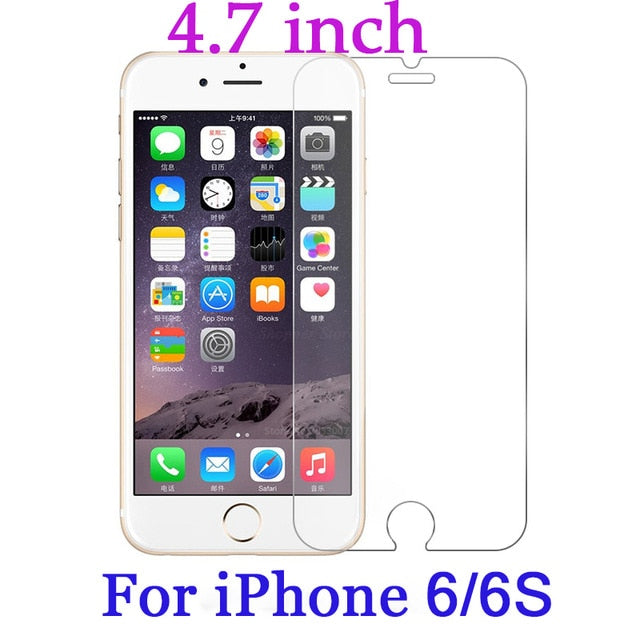 Tempered Glass For iPhone XS XR XS MAX Screen Protector Cover For iPhone 8 X 7 6 6S Plus 5 5S SE XS 6.1 6.5 5.8 inch 2019 - Amzon World