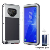 Tempered glass+Full Protective Luxury Doom Armor Metal Case Shockproof Cover For Samsung S7 S8 S10 S10Plus S9 S9Plus Note8 Note9 - Amzon World