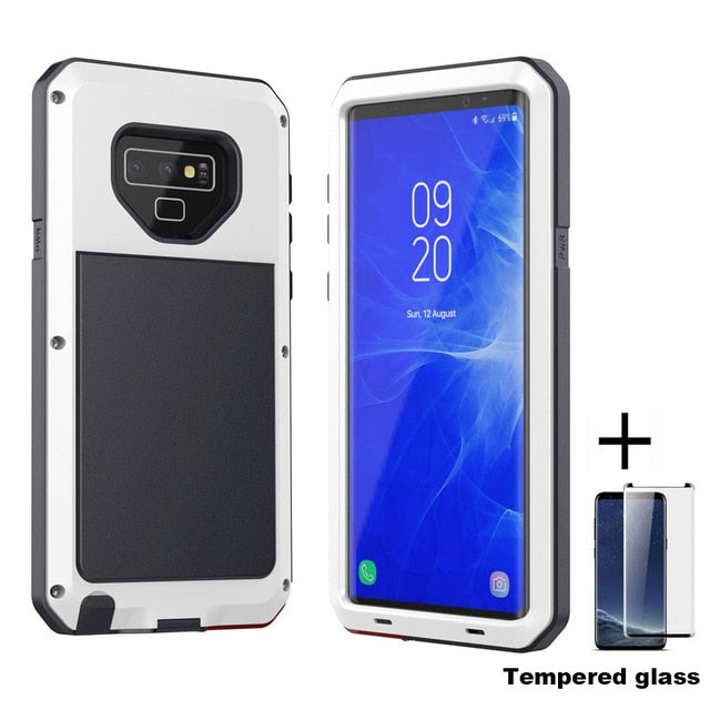 Tempered glass+Full Protective Luxury Doom Armor Metal Case Shockproof Cover For Samsung S7 S8 S10 S10Plus S9 S9Plus Note8 Note9 - Amzon World