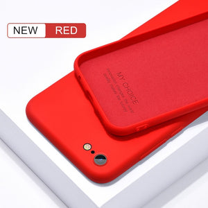 Thin Soft Case For iPhone 7 8 6 6s Plus 5S 4 Original Liquid Silicone Cover Candy Color Coque Capa For iPhone X Xs 11 Pro Max XR - Amzon World