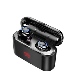 True Bluetooth 5.0 Earphone HBQ TWS Wireless Headphons Sport Handsfree Earbuds 3D Stereo Gaming Headset With Mic Charging Box - Amzon World