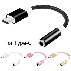 Type-C to 3.5mm Jack Converter Earphone Audio Adapter Cable Type USB C to 3.5 mm Headphone Aux Cable for Huawei P20 Lite Mate 20 - Amzon World