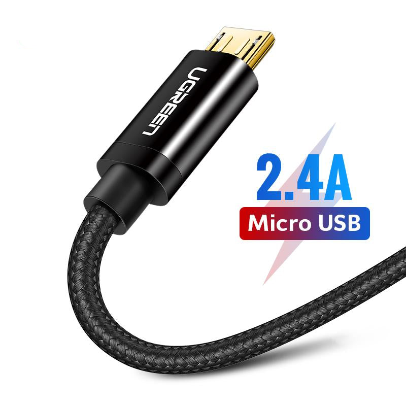 Micro USB Cable 2.4A Nylon Fast Charge USB Data Cable for Samsung Xiaomi LG Tablet Android Mobile Phone USB Charging Cord - Amzon World