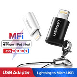 Ugreen USB Adapter for iPhone 7 Lightning to Micro USB for iPhone X XS Max 6s Adapter Fast Charging Data Sync for iPad USB Cable - Amzon World