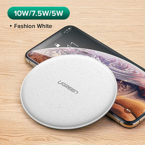 Ugreen Wireless Charger for iPhone X Xs 8 Plus 10W Qi Fast Wireless Charging Pad for Samsung S10 Note 9 AirPods Xiaomi Charger - Amzon World